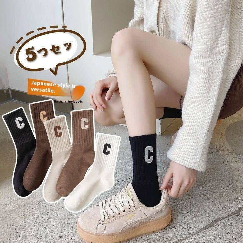 Socks For Women Mid-calf Length Socks Thin