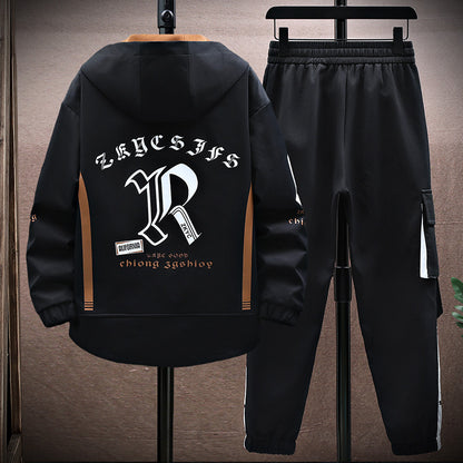 Conjunto de chaqueta y pantalón de otoño para hombre