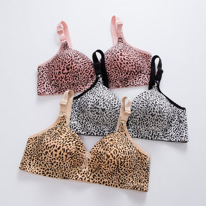 Leopard Comfortable Bra