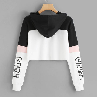 Sudadera con capucha y top corto para mujer