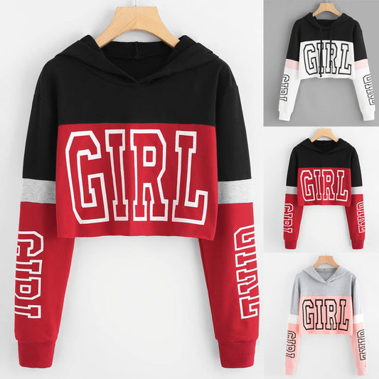 Crop Top Sweatshirt Hoodies Women