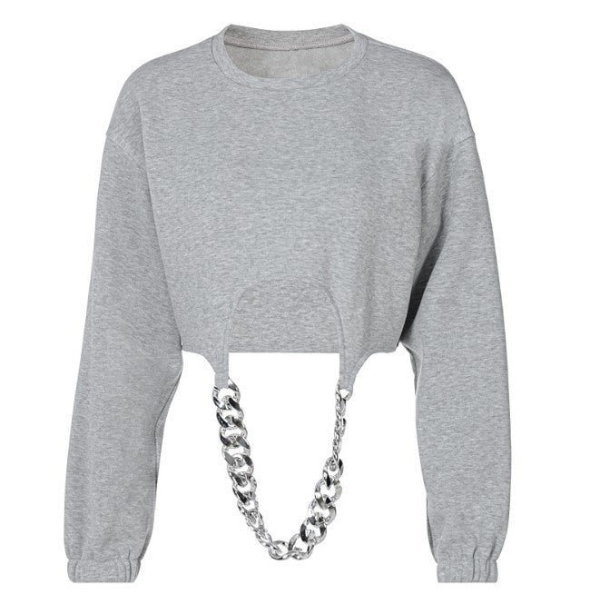 Women's Chain Sweatshirt Fashion Sexy Streetwear