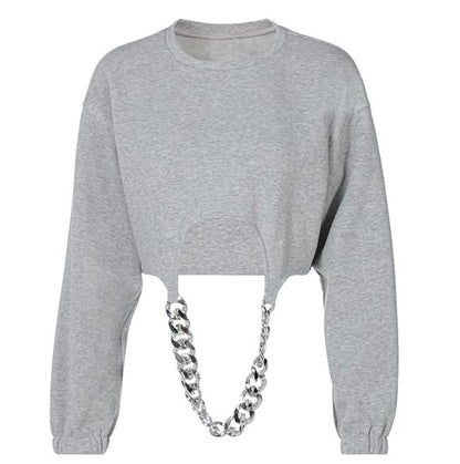 Women's Chain Sweatshirt Fashion Sexy Streetwear