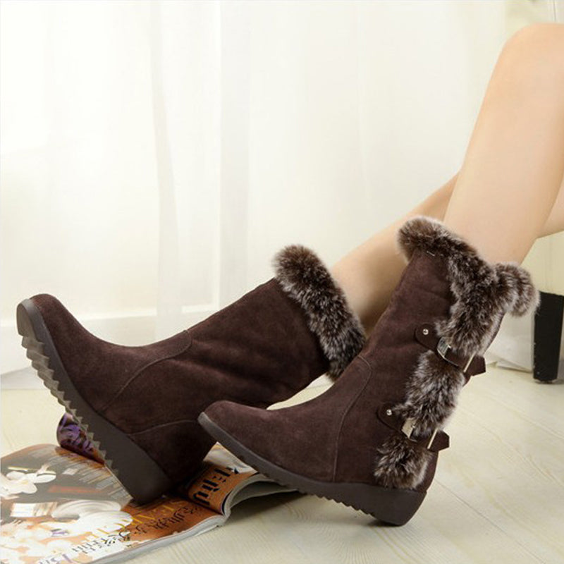 Botas marrones nuevas de invierno para mujer