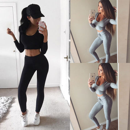 Set crop top & legging sweatpants