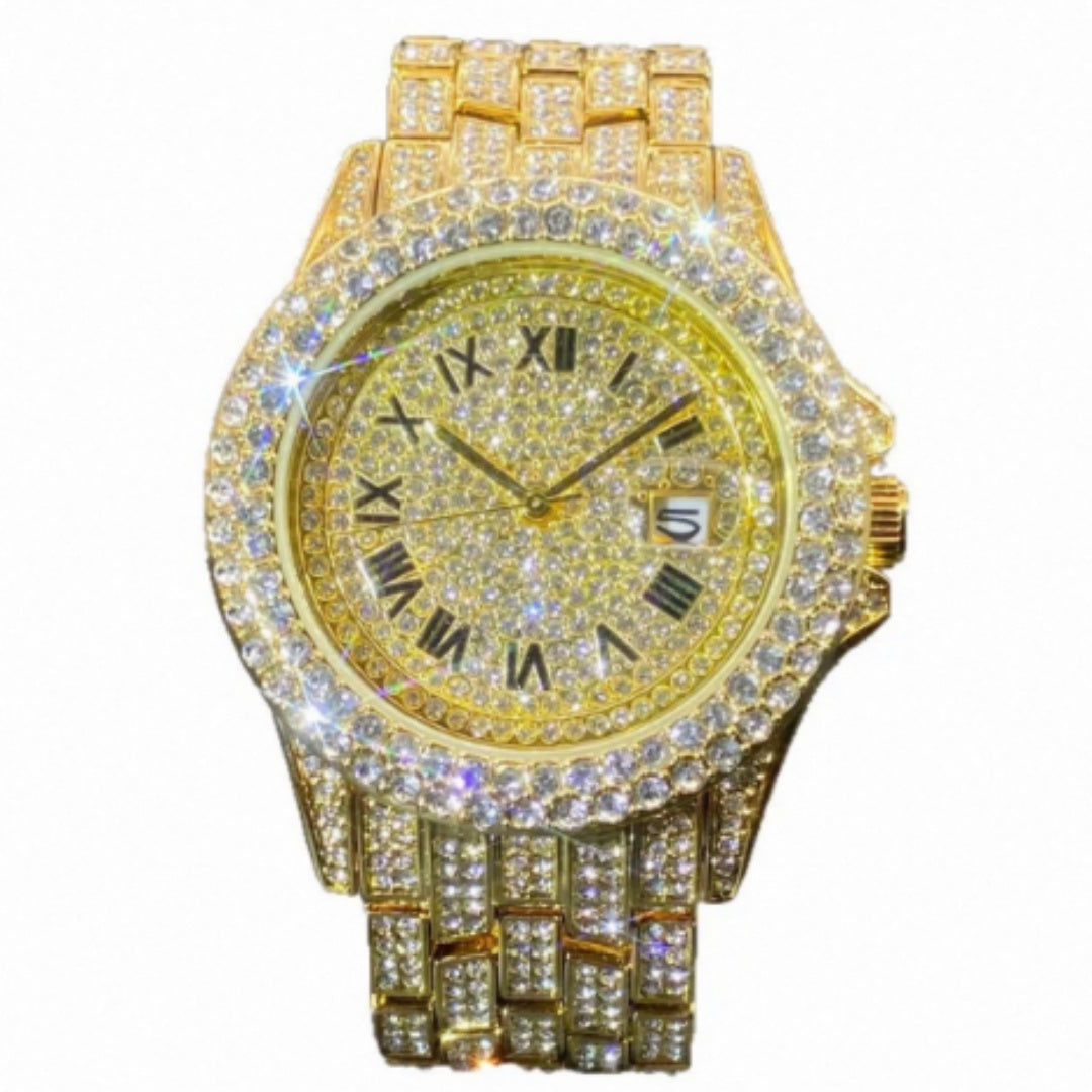 Reloj de cuarzo con diamantes