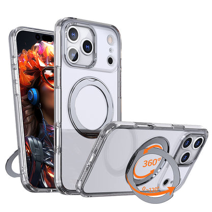 Funda para teléfono Pivot en color naranja con soporte magnético giratorio de 360 ​​grados y acabado mate similar a la piel.