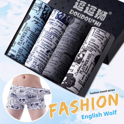 Men's Boxer Briefs Student Trendy Fashion New