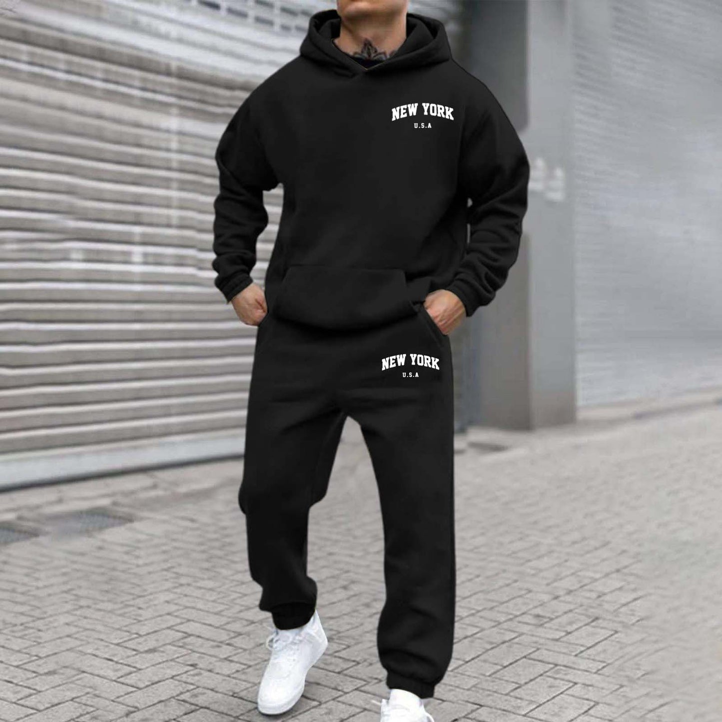 Mens new york Sweatshirt And Hoodie Set