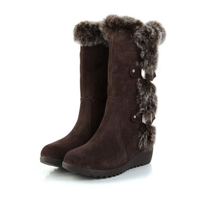 Botas marrones nuevas de invierno para mujer