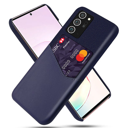 Funda de cuero protectora para teléfono móvil con patrón de tela y una sola tarjeta