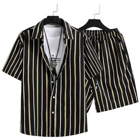 Men's Casual Printing Short Sleeve Shirt Hawaii Suit