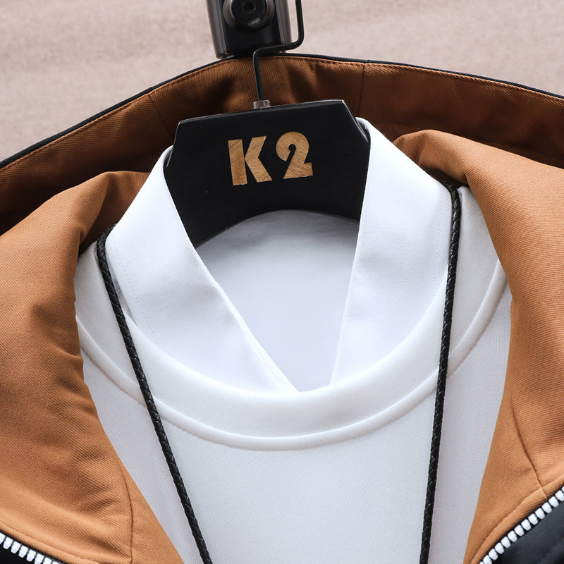 Conjunto de chaqueta y pantalón de otoño para hombre