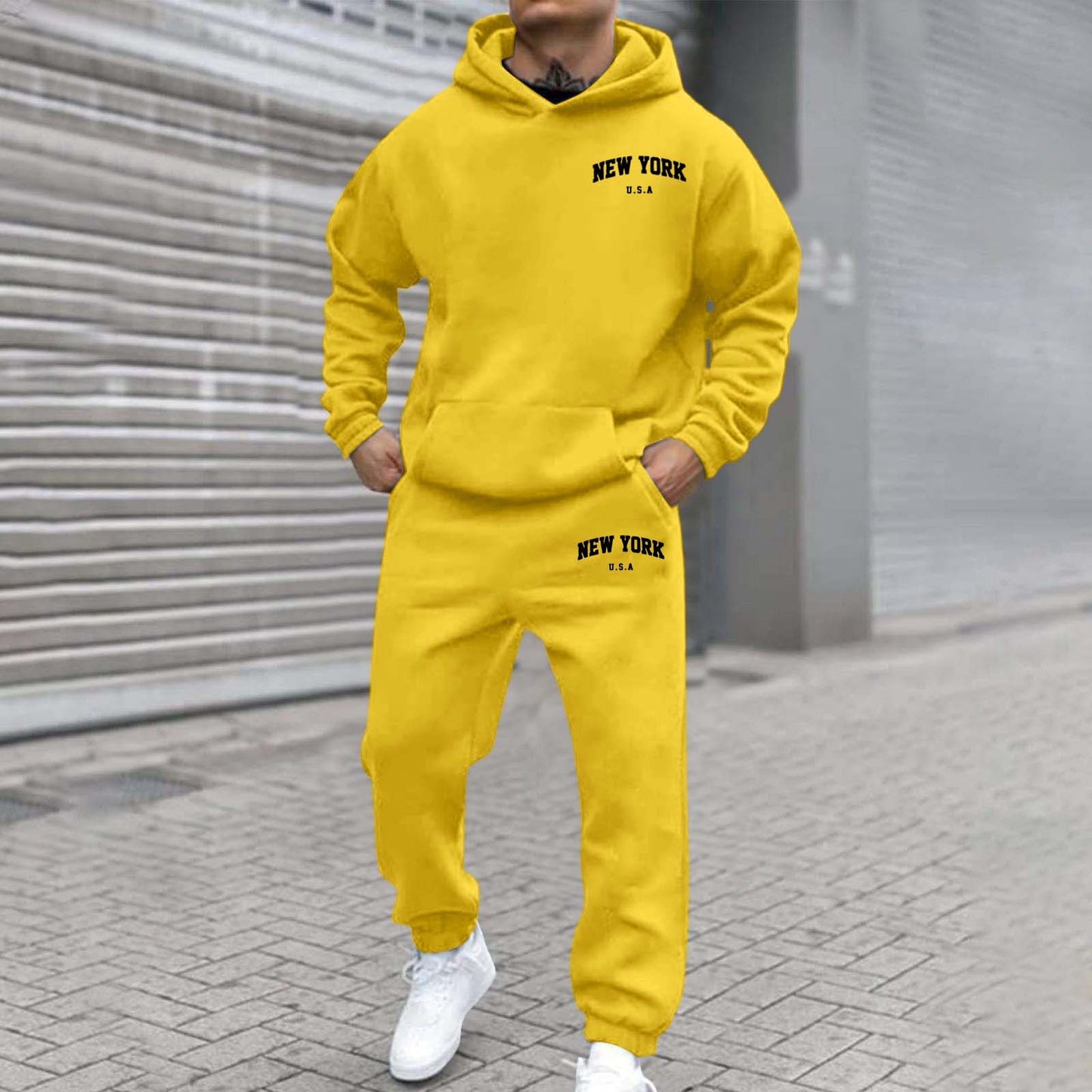 Mens new york Sweatshirt And Hoodie Set