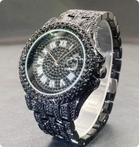 Reloj de cuarzo con diamantes