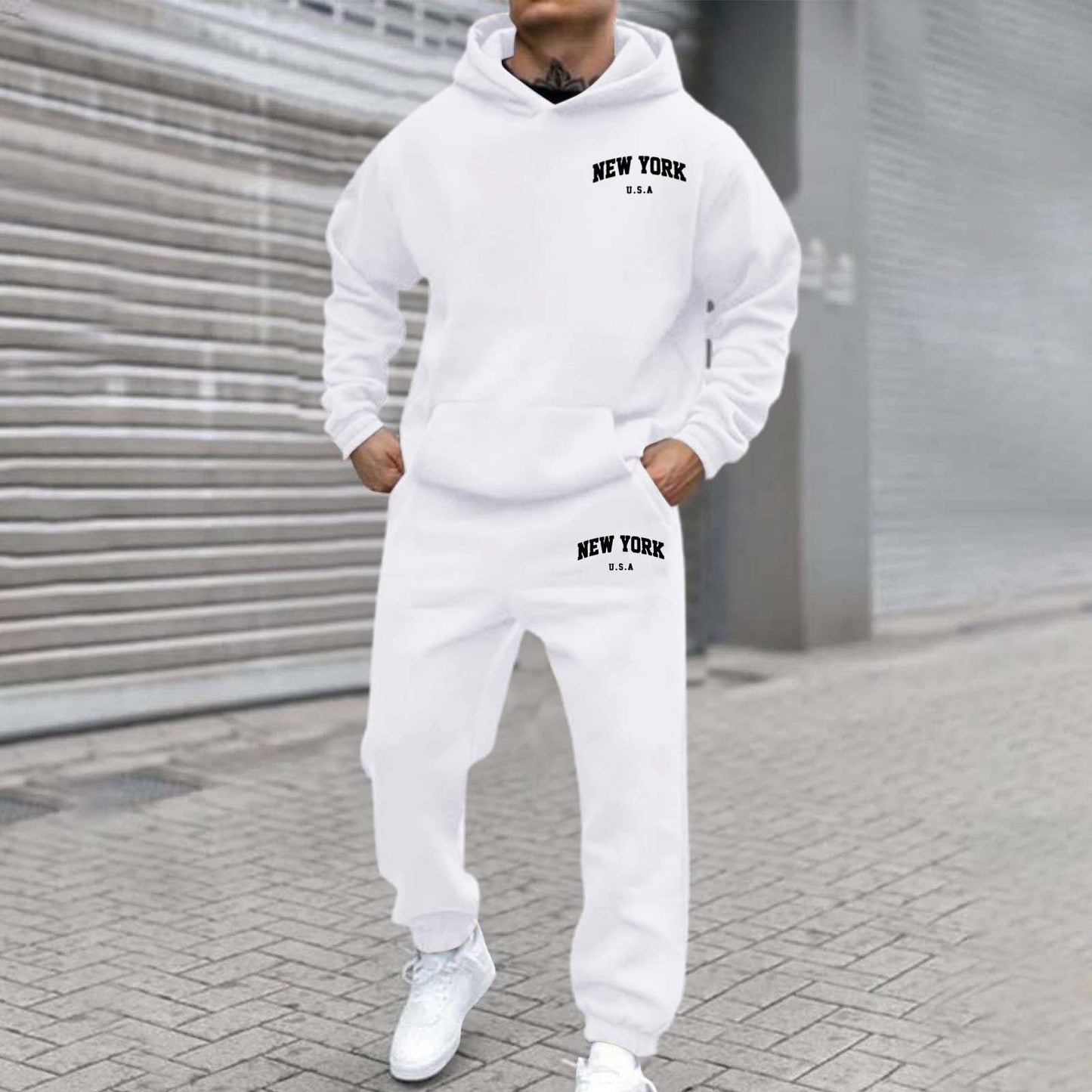 Mens new york Sweatshirt And Hoodie Set
