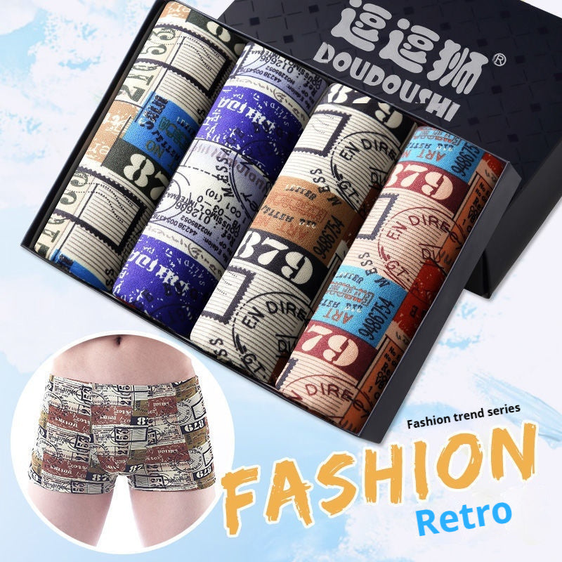 Men's Boxer Briefs Student Trendy Fashion New