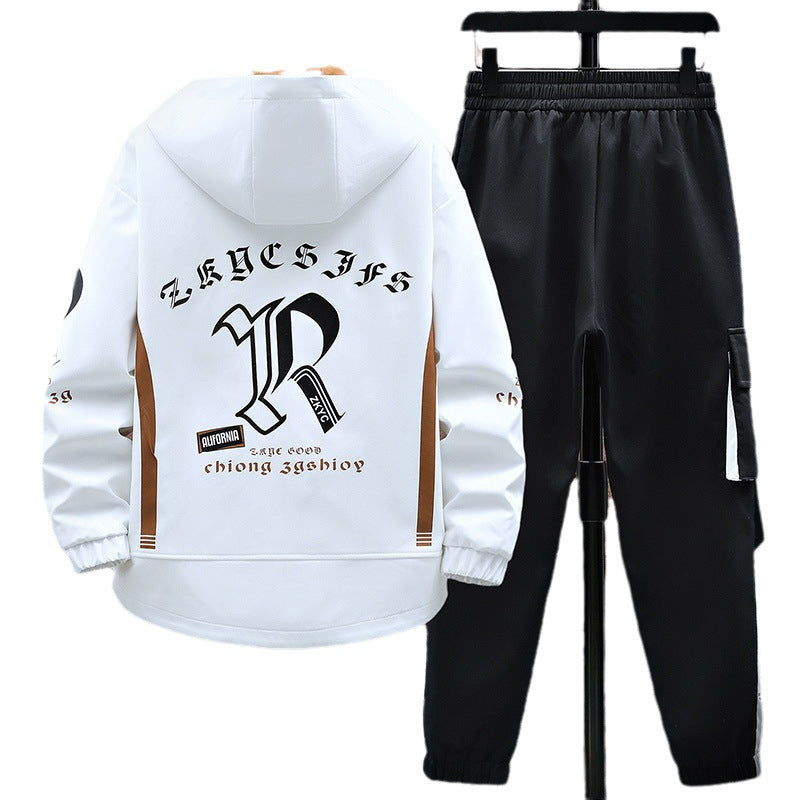 Conjunto de chaqueta y pantalón de otoño para hombre