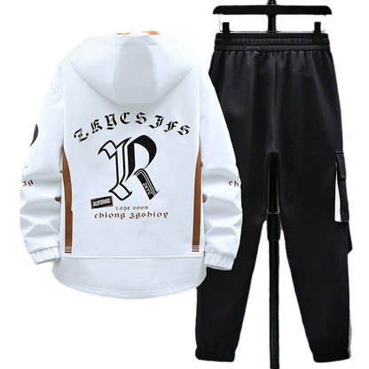 Conjunto de chaqueta y pantalón de otoño para hombre