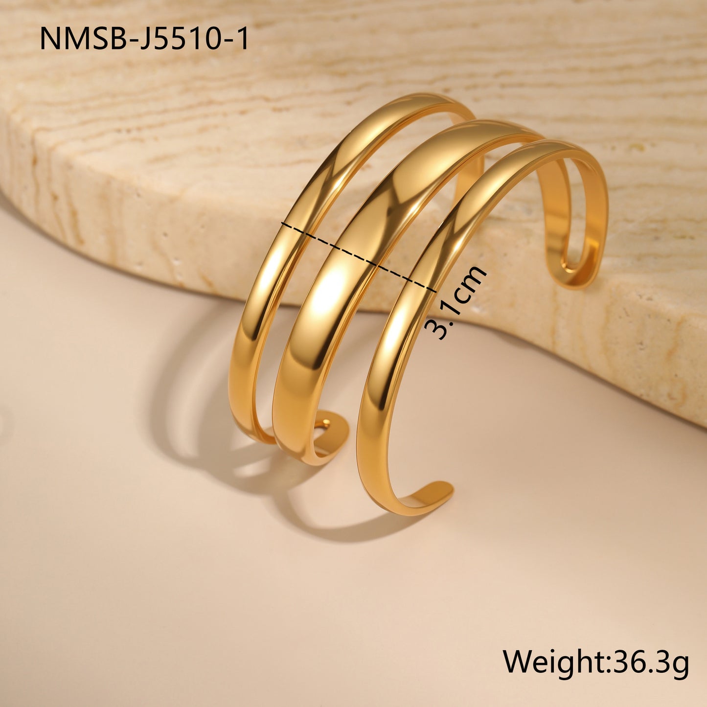 Pulsera de acero inoxidable con apertura sencilla